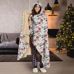 EMS Paramedic Pattern Print Hooded Blanket