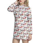 EMS Paramedic Pattern Print Hoodie Dress