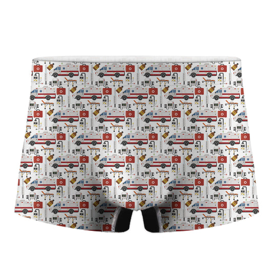 EMS Paramedic Pattern Print Men's Boxer Briefs