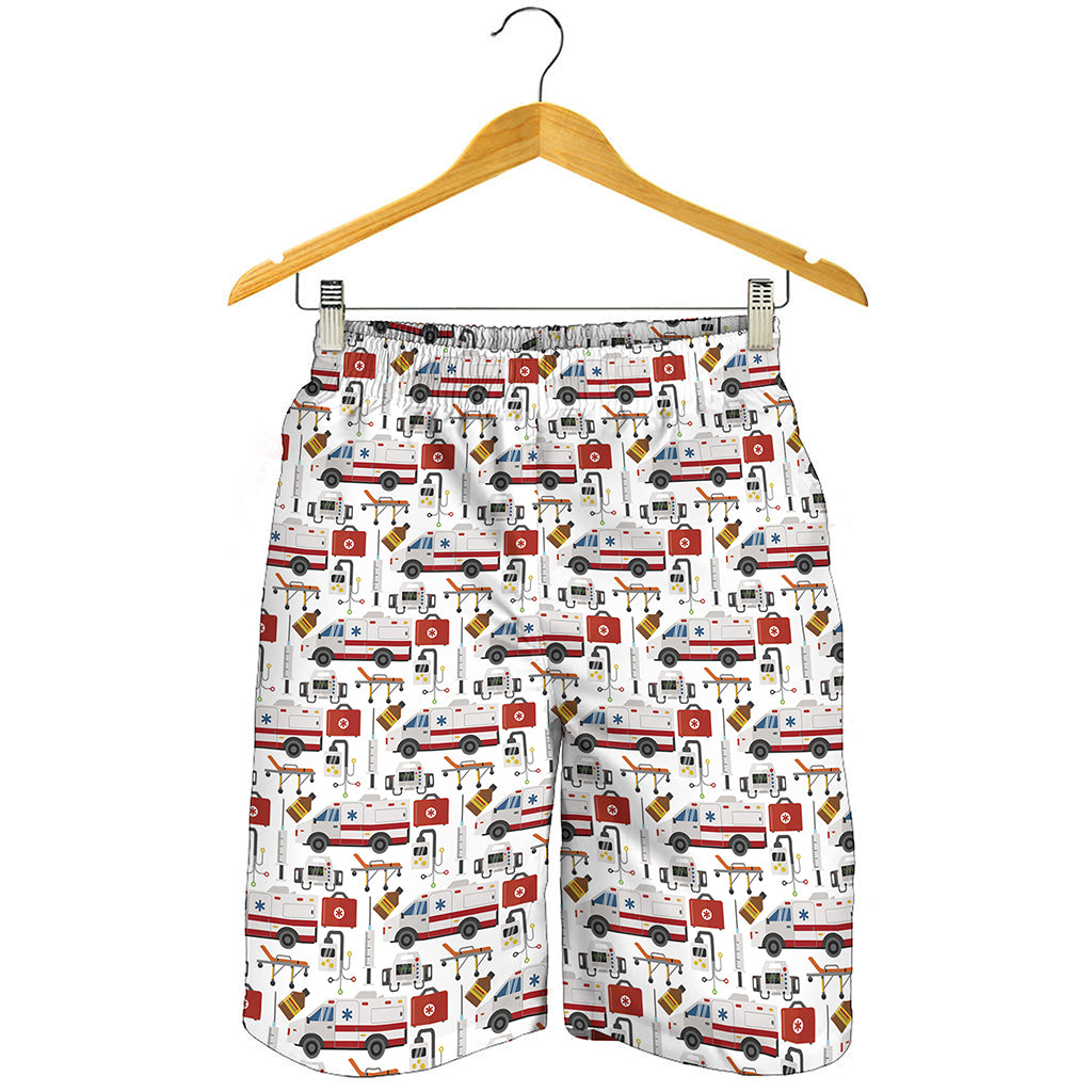 EMS Paramedic Pattern Print Men's Shorts