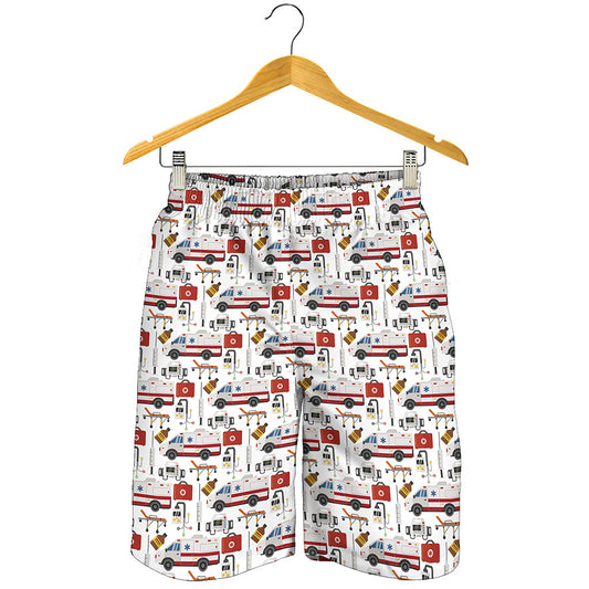 EMS Paramedic Pattern Print Men's Shorts