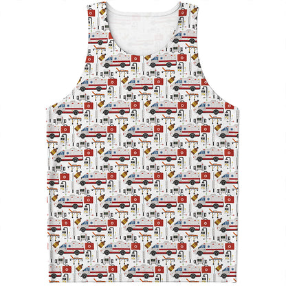 EMS Paramedic Pattern Print Men's Tank Top