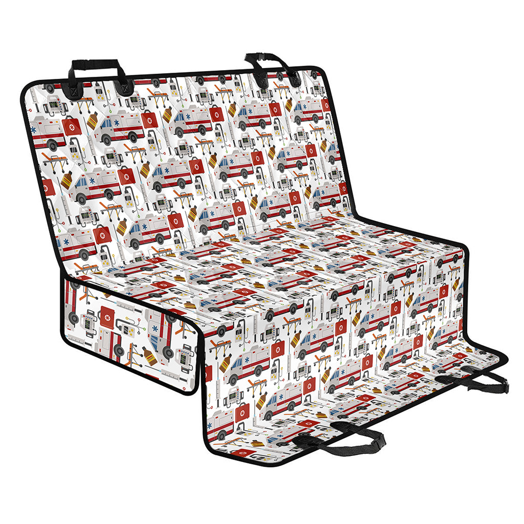 EMS Paramedic Pattern Print Pet Car Back Seat Cover