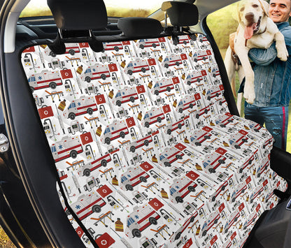 EMS Paramedic Pattern Print Pet Car Back Seat Cover