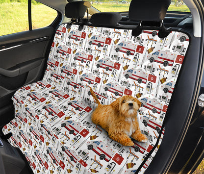 EMS Paramedic Pattern Print Pet Car Back Seat Cover