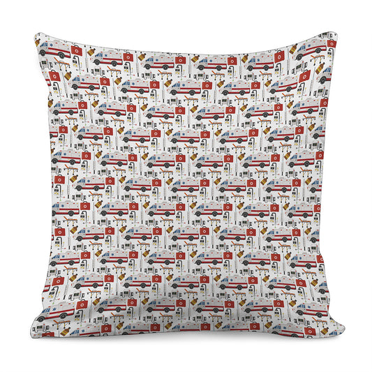 EMS Paramedic Pattern Print Pillow Cover