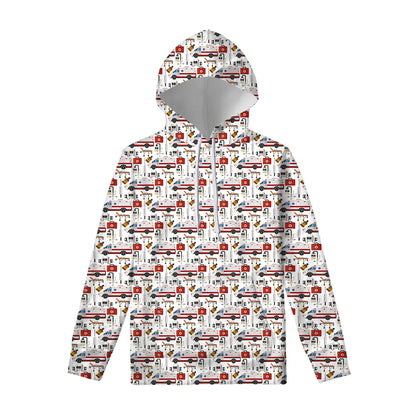 EMS Paramedic Pattern Print Pullover Hoodie