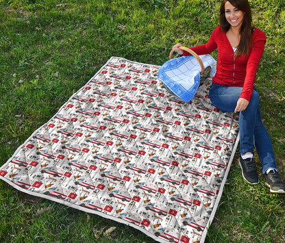 EMS Paramedic Pattern Print Quilt