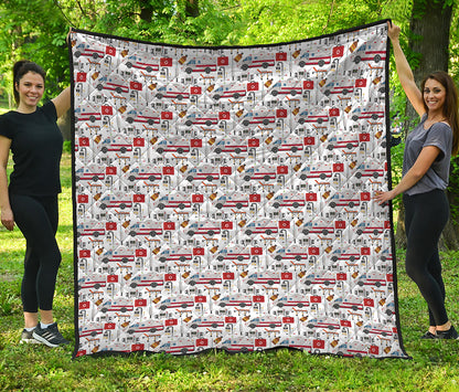 EMS Paramedic Pattern Print Quilt