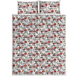 EMS Paramedic Pattern Print Quilt Bed Set