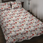 EMS Paramedic Pattern Print Quilt Bed Set