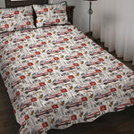 EMS Paramedic Pattern Print Quilt Bed Set