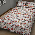 EMS Paramedic Pattern Print Quilt Bed Set