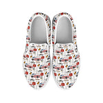 EMS Paramedic Pattern Print White Slip On Shoes