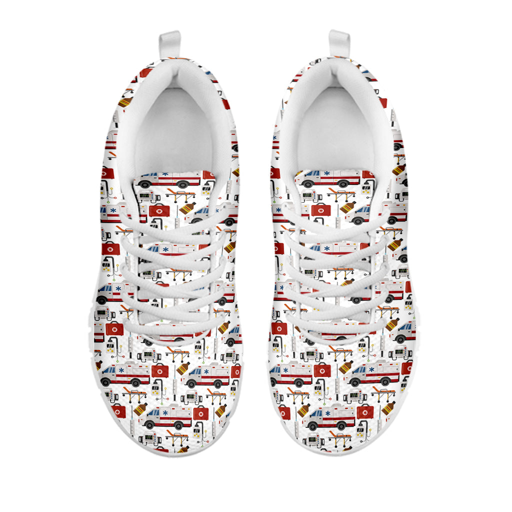 EMS Paramedic Pattern Print White Sneakers