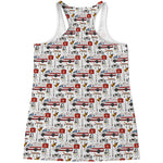 EMS Paramedic Pattern Print Women's Racerback Tank Top