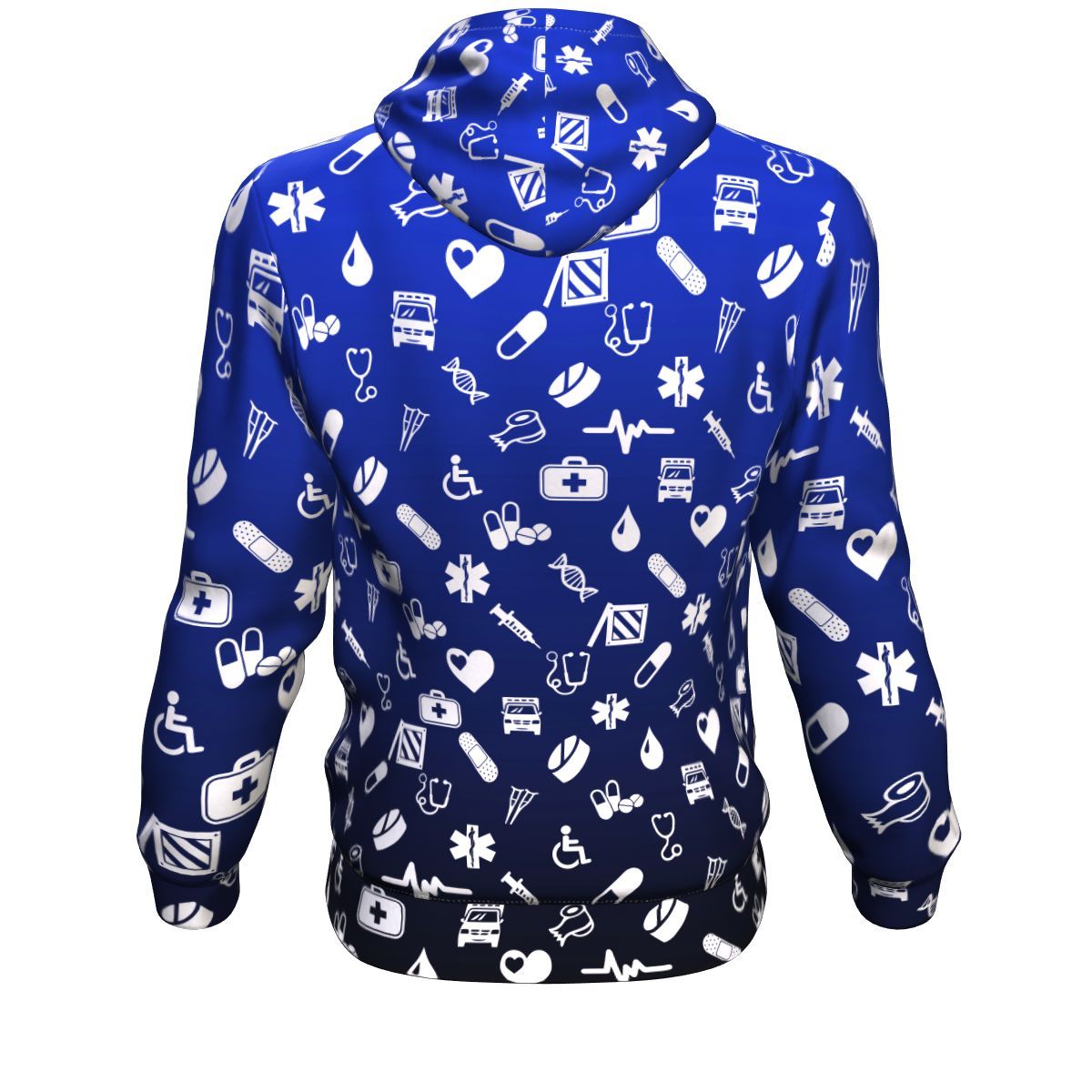 EMT/Paramedic Pattern Unisex Pullover Hoodie GearFrost