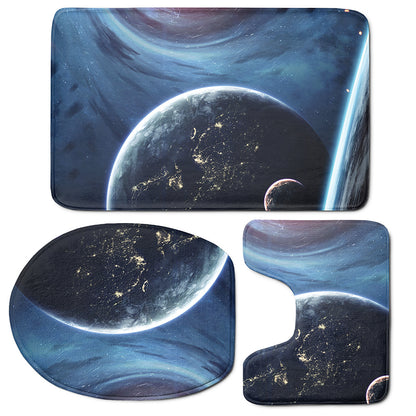 Endless Space Print 3 Piece Bath Mat Set
