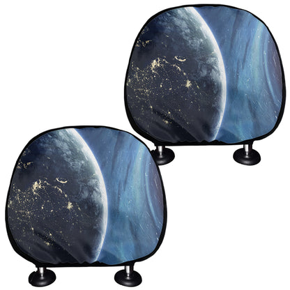 Endless Space Print Car Headrest Covers