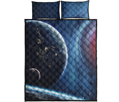 Endless Space Print Quilt Bed Set