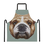 English Bulldog Portrait Print Apron