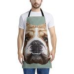 English Bulldog Portrait Print Apron