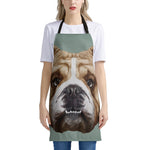 English Bulldog Portrait Print Apron