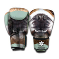 English Bulldog Portrait Print Boxing Gloves