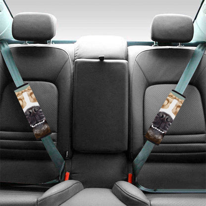 English Bulldog Portrait Print Car Seat Belt Covers