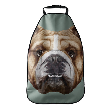 English Bulldog Portrait Print Car Seat Organizers
