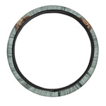 English Bulldog Portrait Print Car Steering Wheel Cover