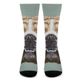 English Bulldog Portrait Print Crew Socks