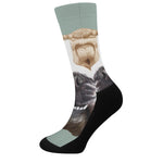 English Bulldog Portrait Print Crew Socks