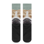 English Bulldog Portrait Print Crew Socks