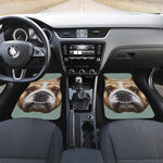 English Bulldog Portrait Print Front and Back Car Floor Mats