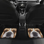 English Bulldog Portrait Print Front and Back Car Floor Mats