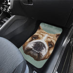 English Bulldog Portrait Print Front and Back Car Floor Mats