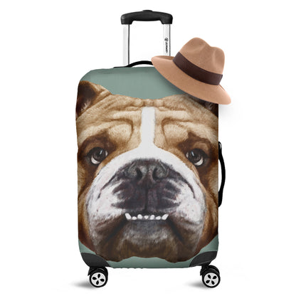 English Bulldog Portrait Print Luggage Cover