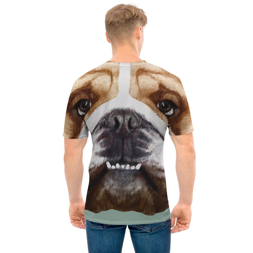 English Bulldog Portrait Print Men's T-Shirt