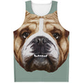 English Bulldog Portrait Print Men's Tank Top