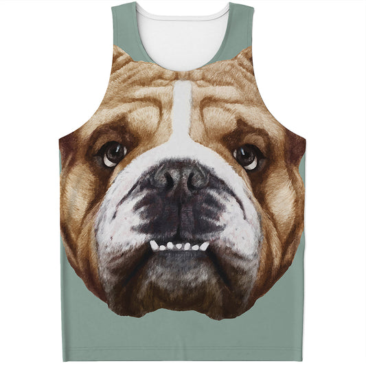 English Bulldog Portrait Print Men's Tank Top