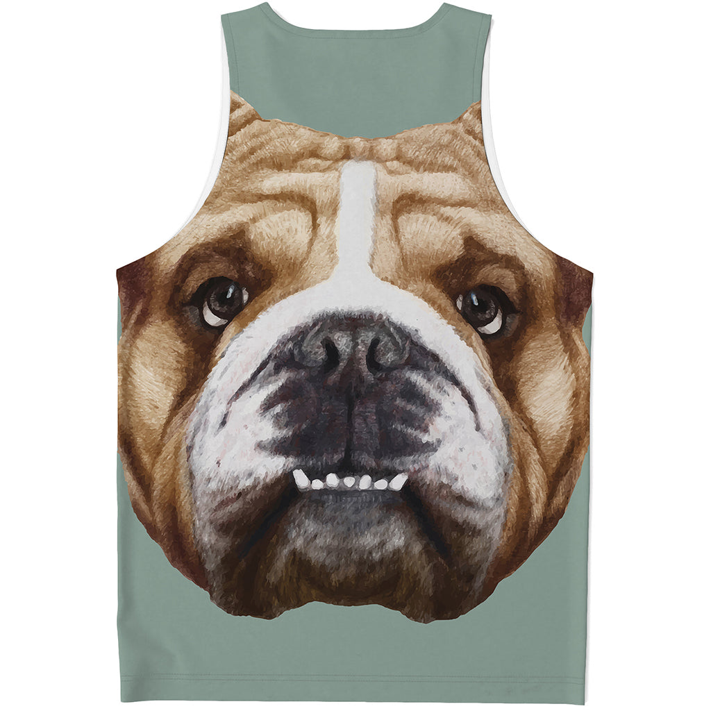 English Bulldog Portrait Print Men's Tank Top