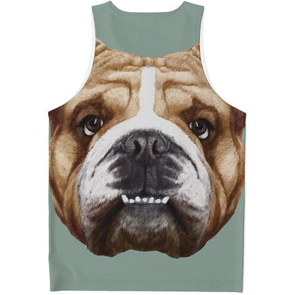 English Bulldog Portrait Print Men's Tank Top