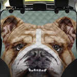 English Bulldog Portrait Print Pet Car Back Seat Cover