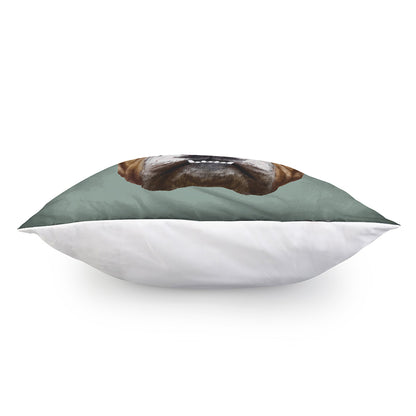 English Bulldog Portrait Print Pillow Cover