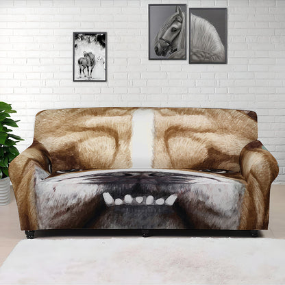 English Bulldog Portrait Print Sofa Cover