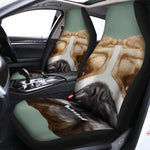 English Bulldog Portrait Print Universal Fit Car Seat Covers