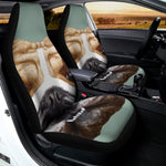 English Bulldog Portrait Print Universal Fit Car Seat Covers