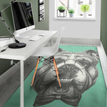 English Bulldog With Glasses Print Area Rug
