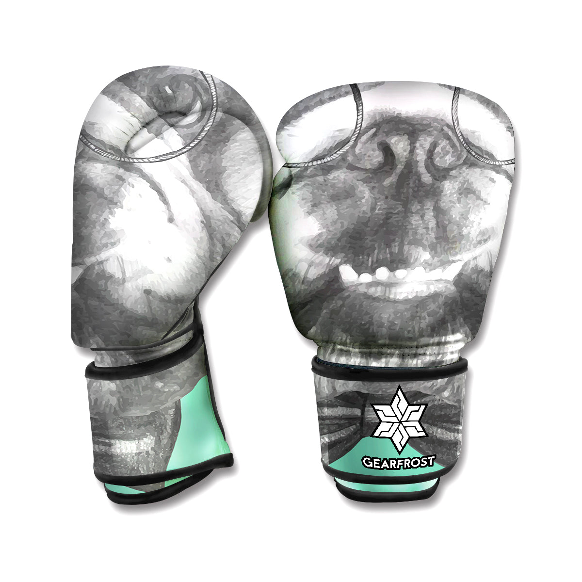 English Bulldog With Glasses Print Boxing Gloves